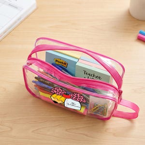 Bolsa de regalo personalizada para profesores, bolsa de playa de PVC transparente con nombre personalizado, regalo de agradecimiento para profesores, regalo personalizado para profesores, regalo de regreso a clases imagen 5