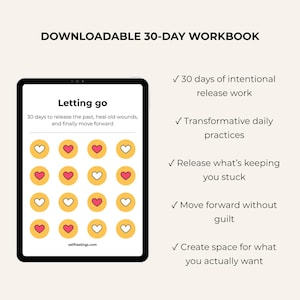 Letting Go Workbook PDF | Emotional Healing Journal | Release Past Pain | Forgiveness Guide | Mental Health Digital Download