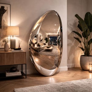 Irregular Organic Wall Mirror – Sculptural Modern Statement Designer Decor (Size 2)