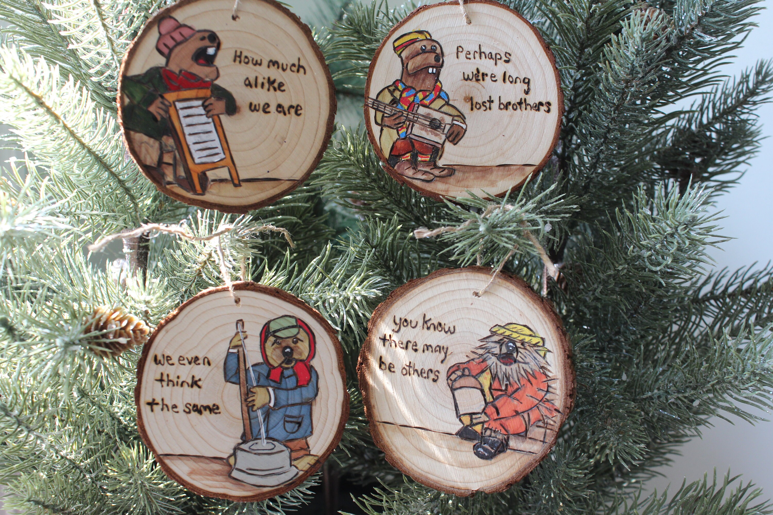 Emmet Otter Jug Band Christmas ornament set Jim Henson