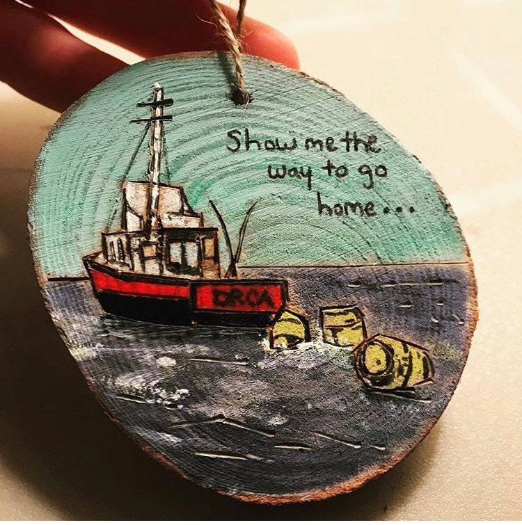Jaws inspired customizable christmas ornament show me the way to go h…