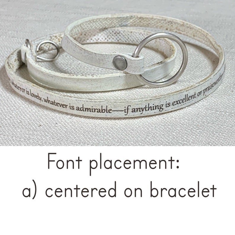 Personalized Leather Wrap Bracelettriple Wrap Hand Painted Etsy