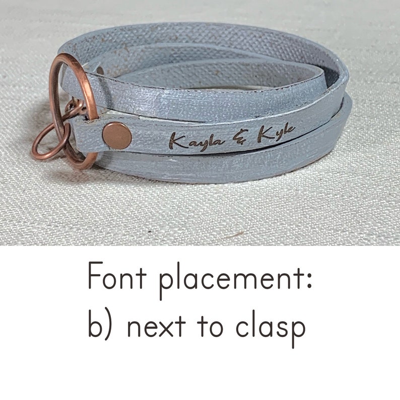 Personalized Leather Wrap Bracelettriple Wrap Hand Painted Etsy