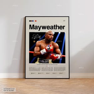 Floyd Mayweather Boxing Poster, Champion Fighter Wall Art