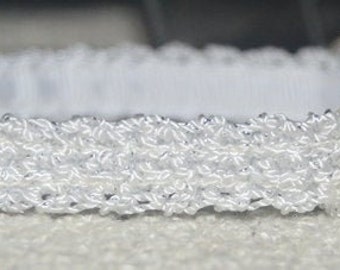 Fairy- Ultra soft white/silver sparkling  safety breakaway cat collar - adjustable -  unique crochet quality