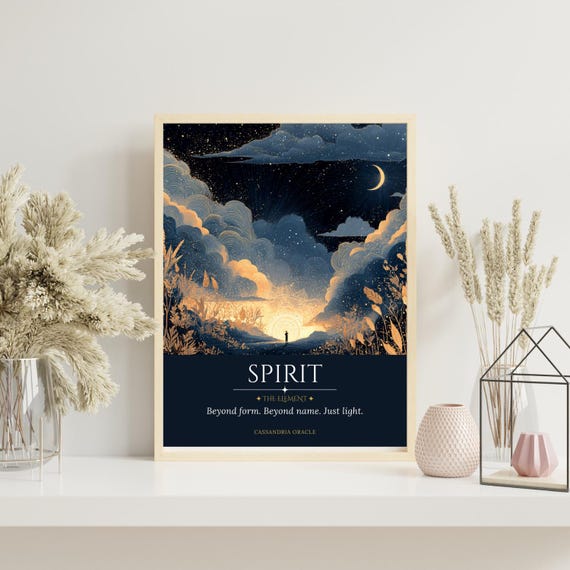 Spirit Element Print | Mystical Celestial Wall Art | Spiritual Home Decor (Digital Download)