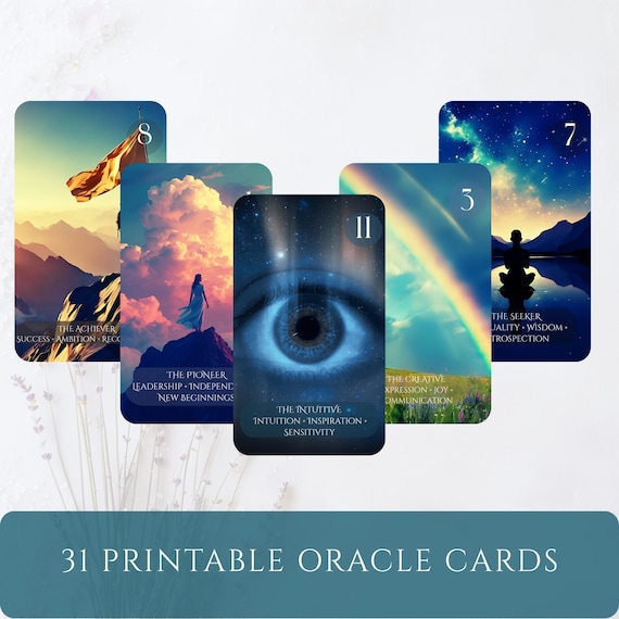Birthday Oracle Deck, 1-31,Life Path Number & Destiny Number Guide, Spiritual Self Discovery Gift