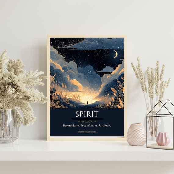 Spirit Element Print | Mystical Celestial Wall Art | Spiritual Home Decor (Digital Download)