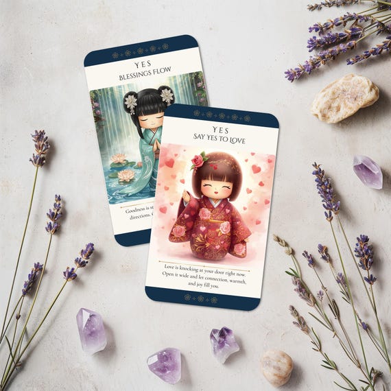 Oracle of Answers Kokeshi Edition 53 Digital Oracle Cards for Clarity, Guidance & Daily Intuition