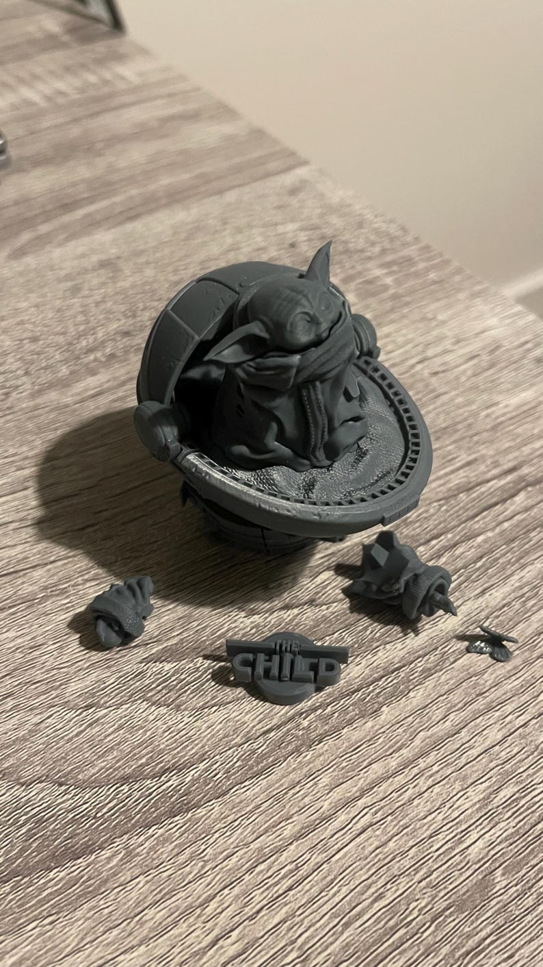 Handmade Grogu Resin Bust – Star Wars Collectible Figure image 12