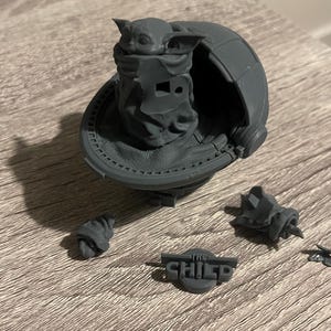 Handmade Grogu Resin Bust – Star Wars Collectible Figure image 13