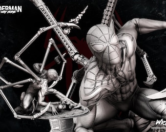 3D Printed Spider-Man (Tom Holland) Statue: Unpainted Resin Model