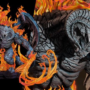 Balrog 1/6 Sammlerstatue - detailreiches 3D gedrucktes Modell, unbemalt