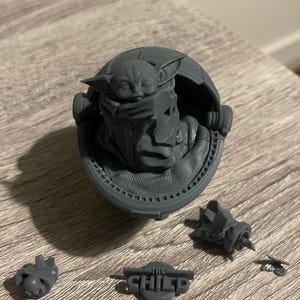 Handmade Grogu Resin Bust – Star Wars Collectible Figure image 14