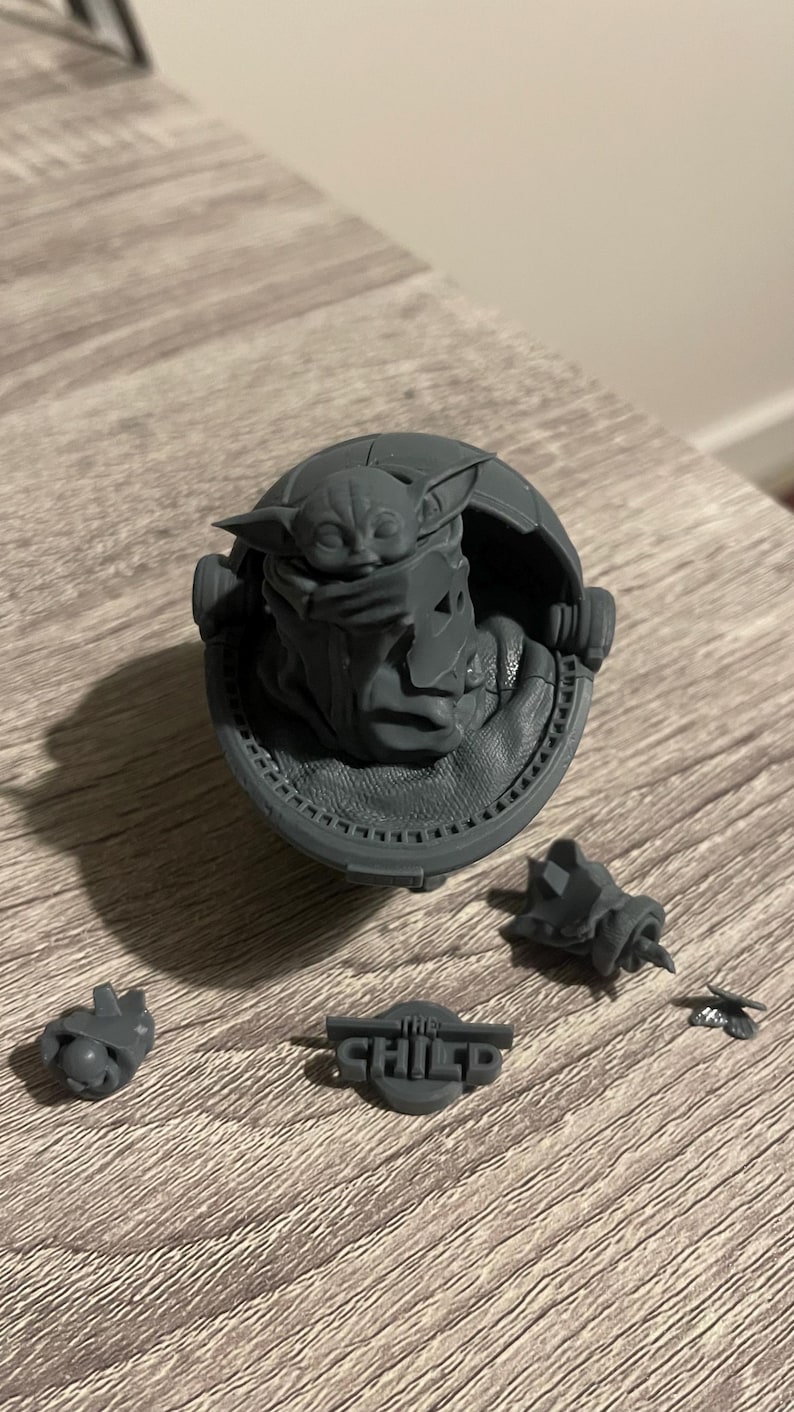 Handmade Grogu Resin Bust – Star Wars Collectible Figure image 14