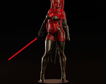 Darth Talon 3D Printed Statue | 1/4 & 1/6 Scale, Unpainted Resin Model