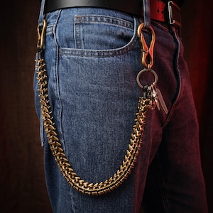 Spine Pants Chain | Snake Bone Vertebrae Jean Chain | Gothic Punk Heavy Metal Style | Everyday Versatile & Biker Accessory | Unique Gift