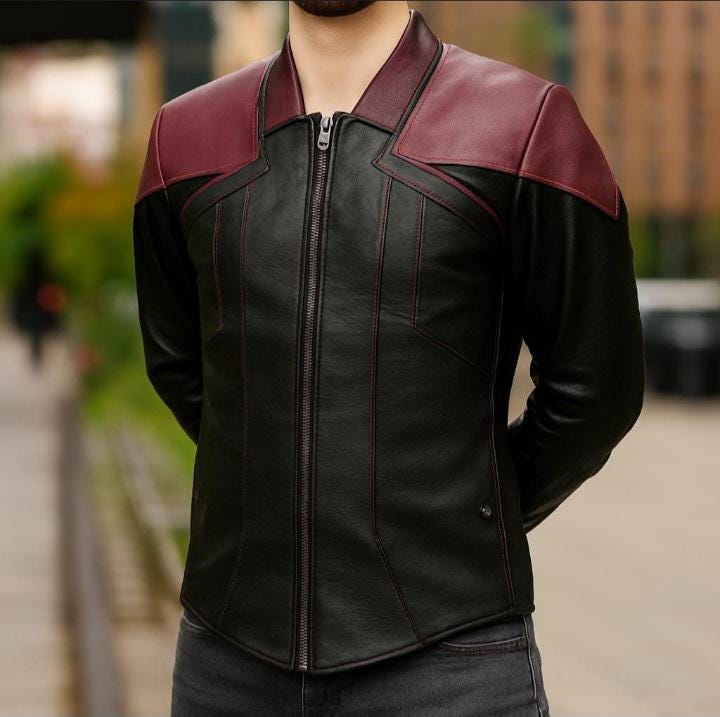 Buy Maroon Biker Jacket Online In India India