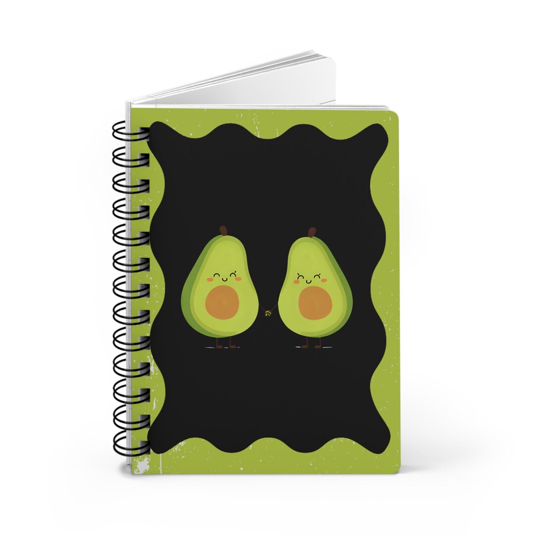 Cute Avocado Best Friend- Spiral Bound Journal, Ruled Notebook ...