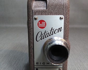 Vintage DeJUR Amsco Citation 8mm Film Camera with Wollensak 13mm  f/2.5 Lens...Tested and Working