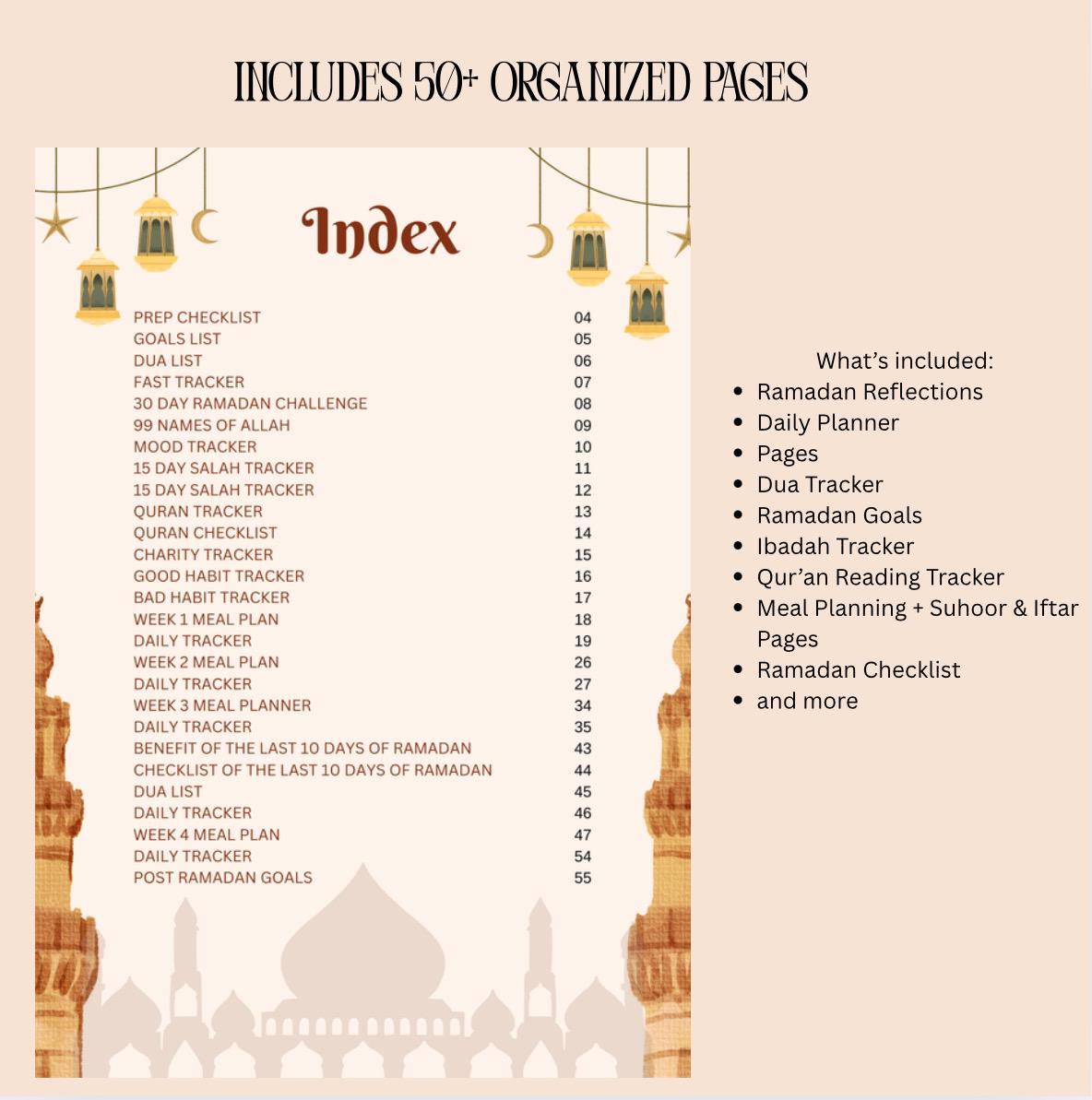 Ramadan Planner 2026 Printable Digital Ramadan Planner PDF Plr Ramadan ...