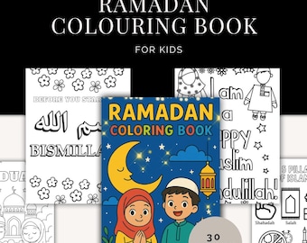 Ramadan Ausmalbilder Buch für Kinder Ramadan für Kinder Ramadan Aktivität Islamische Malaktivität Ramadan Mubarak Ramadan Geschenk Kinder 30 Seite