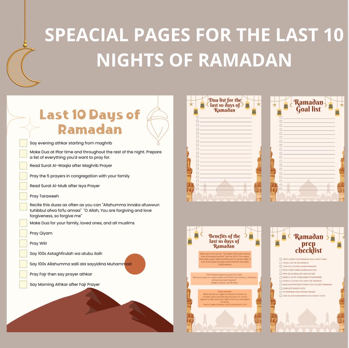 Ramadan Planner 2026 Printable Digital Ramadan Planner PDF Plr Ramadan ...