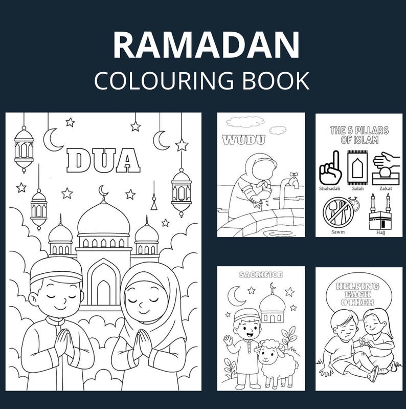 Ramadan Colouring Pages Book for Kids Ramadan for Kids Ramadan Activity ...