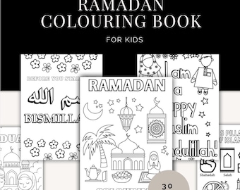 Ramadan Ausmalbilder Buch für Kinder Ramadan für Kinder Ramadan Aktivität Islamische Malaktivität Ramadan Mubarak Ramadan Geschenk Kinder 30 Seite