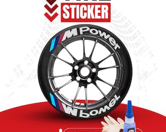 Adhesivo con letras para neumáticos M Power Tire que se adapta a neumáticos de 16" a 22", juego de letras permanentes para 4 neumáticos, ajuste universal