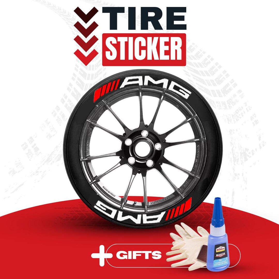 Amg Tire Lettering Tyre Sticker Fits to 16