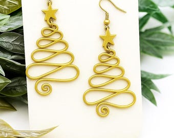 Christmas Tree Earrings STL SVG File, 3D Printable Earrings, SVG Earrings, Gift For Her, Earrings 3D File, Accessories Gift