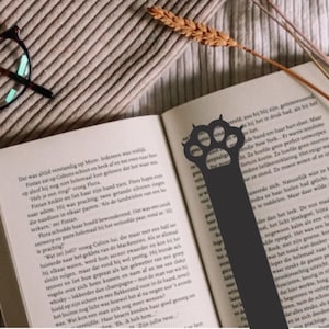 Cat Paw Bookmark STL File, Book Lovers Gift, Cute Bookmark 3D Print File, Paperclip Style Bookmark 3D Print Models, 3D Printable Bookmark