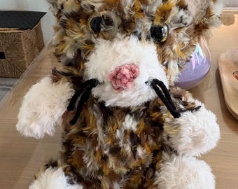 Decorative tricolor cat plush