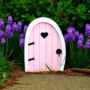 Fairy Door &#39;Bella&#39; in Blue | Handcrafted Blue Fairy Door for Tree, Garden & Outdoor Decor | Fairytale Tooth Fairy Door | Unique Gift