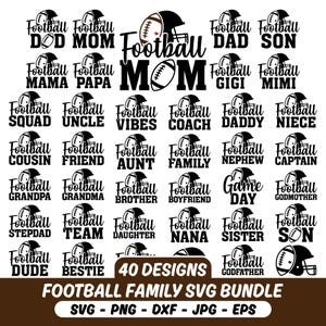 Football Family SVG Bundle, Football Svg, Football Mom svg, Football Dad svg,Football Mom svg, Football Nana svg,Football Shirts svg, Cricut