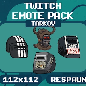 Tarkov Boss Helmet Emote – Escape from Tarkov Stream Emotes for Twitch & Discord | 112x112 PNG