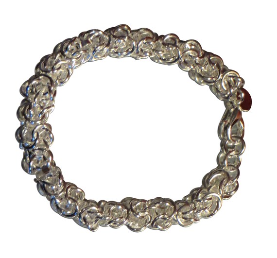 chunky silver bracelets ladies