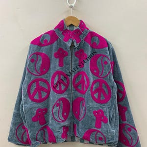 Velvet Suzani Embroidered Boho Jacket: Handmade Cotton Blend ,gift for, gift for mom, Velvet textile, Suzani, Birthday Gift,
