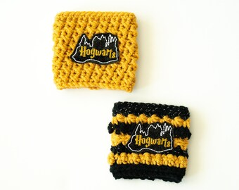 Wizard World Gold Black Coffee Cozy, Sparkle Magic Magician Iced Drink Cozy