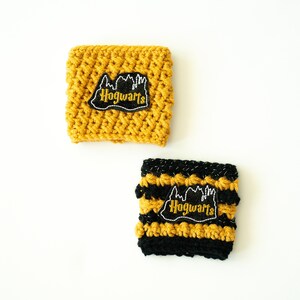 Wizard World Gold Black Coffee Cozy, Sparkle Magic Magician Iced Drink Cozy