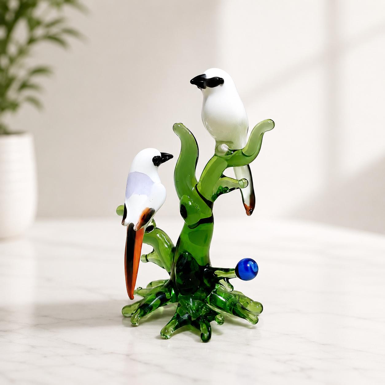 Murano Glass Birds in Trees - Etsy