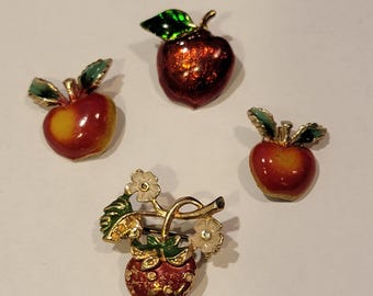 Vintage Lot of Fruit Pins