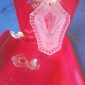 Beautiful Vintage 1984 Waterford Crystal Ornament with Original Case