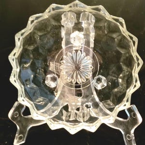 Vintage Fostoria Glass American Footed 6&quot; Round Bon Bon Candy Dish Bowl
