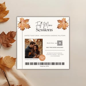 Redigerbar modern höstfotograferingsmall för minifotografering — Canva Design Instagram-inlägg och storystorlekar