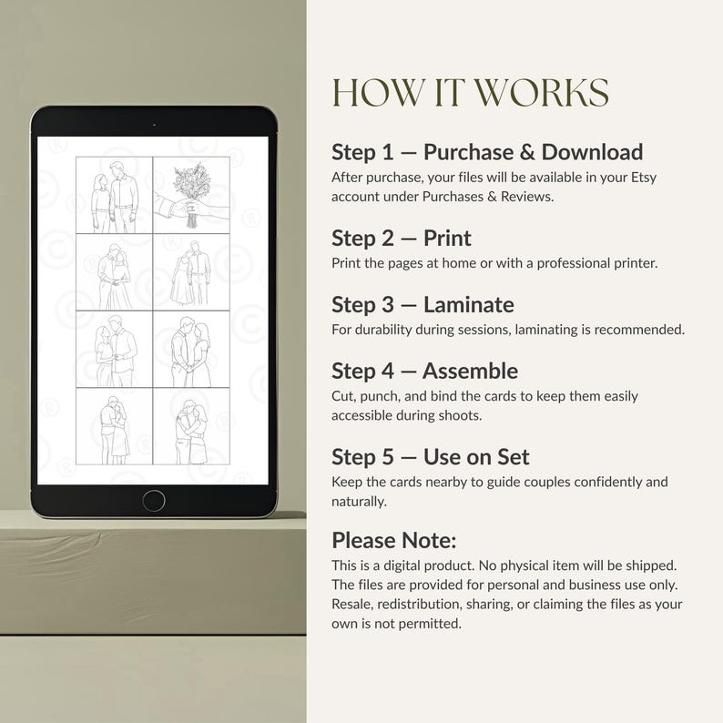 Printable Photography Posing Cards Couples Posing Guide Engagement ...