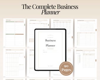 Small Business Planner PDF, Printable Entrepreneur Planner, Business Plan Template, freelancer Digital Budget Planner