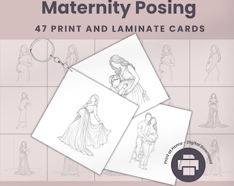 Maternity Posing Guide PDF for Photographers Printable Photography Pose Cards Maternity Photoshoot Poses