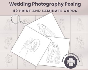 Hochzeit Posing Guide PDF, Braut, Bräutigam & Paar Fotografie, druckbare Pose Karten für Fotografen